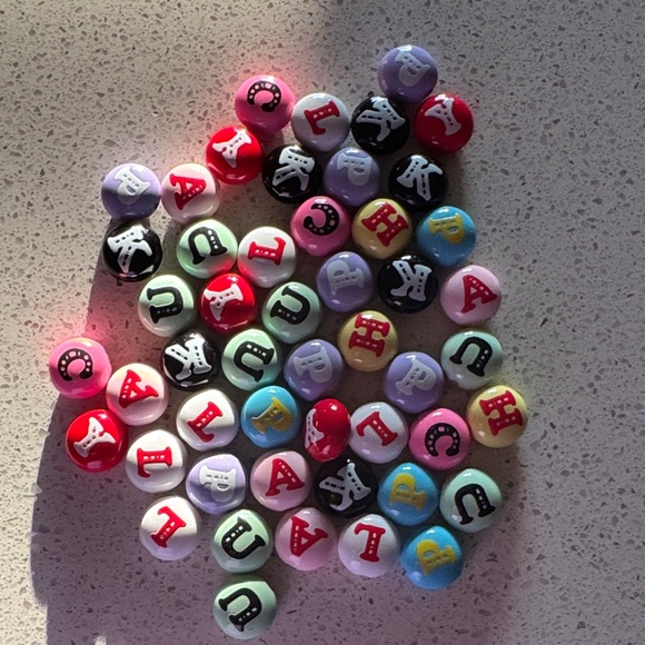 Lot of 50 Colorful Alphabet Beads - Picture 1 of 1